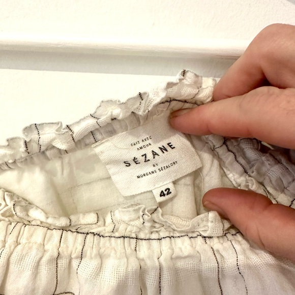 Sezane off-the-shoulder Lou top, size EU 42 / US 10 - Picture 6 of 10